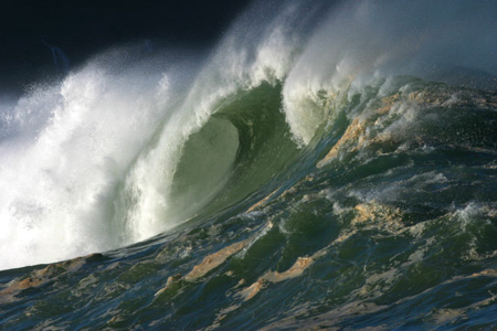 Large ocean waves.