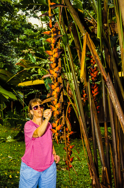 Rebecca on the grounds at Mawamba Lodge.