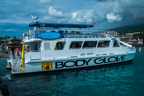 Sunset Cruise boat on the Big Island Hawaii.